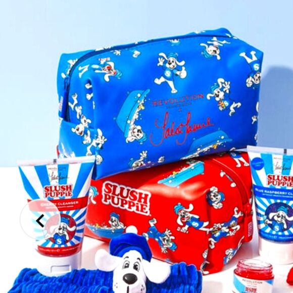 Revolution Beauty X Jake Jamie Slushie Collection Makeup Bag- Red & Blue - Picture 2 of 6